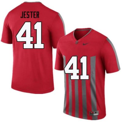 Men's Ohio State Buckeyes #41 Hayden Jester Throwback Nike NCAA College Football Jersey Holiday FBZ6344VR